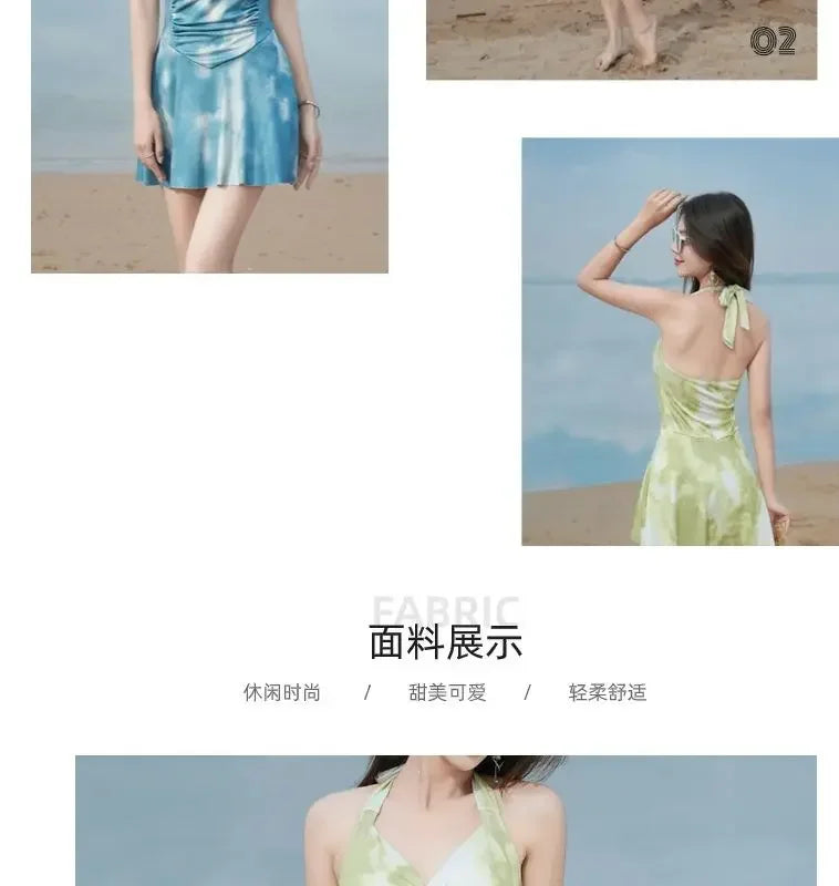 New Swimsuit Women One-piece Boxer-angle Conservative Slim Belly Covering Sexy Pure Desire Hot Spring Plus Size Swimsuit Women