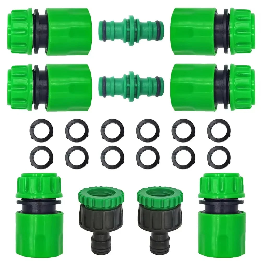 Garden Watering Hose ABS Quick Connector 1/2” End Double Male Hose Coupling Joints Adapter Extender Set For Hose Pipe Tube