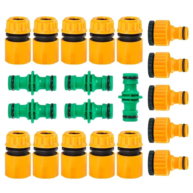 Garden Watering Hose ABS Quick Connector 1/2” End Double Male Hose Coupling Joints Adapter Extender Set For Hose Pipe Tube