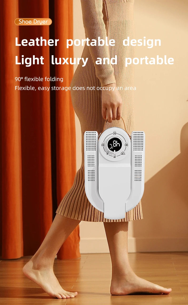Household Shoe Warmer Heater Quick Drying Deodorizing Sterilizing Shoe Dryer Intelligent Timer Shoe Dryer Adjustable Dryer