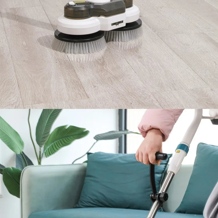 Cordless Electric Power Scrubber & Mops for Floor Cleaning, Automatic Spin Mops with Smart Display and LED light, No battery