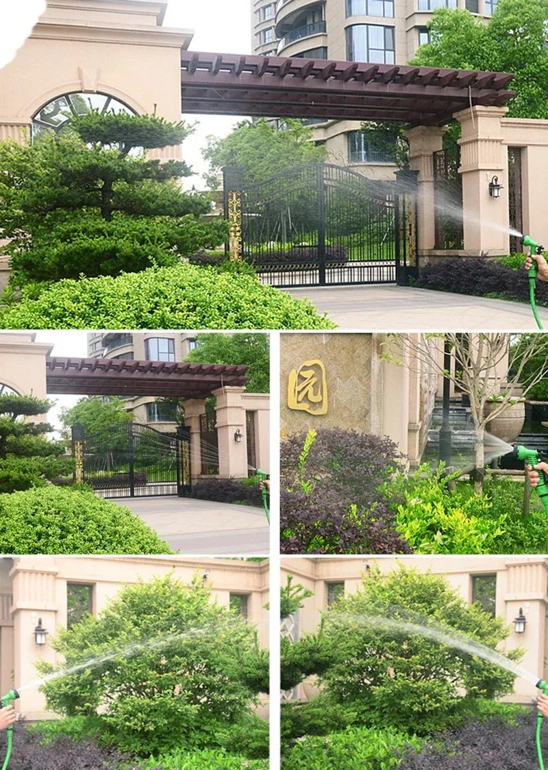25FT-200FT Garden Hose Expandable Magic Water Pipe Home Garden Daily Watering Tools High-Pressure Car Wash Cleaning Water Gun