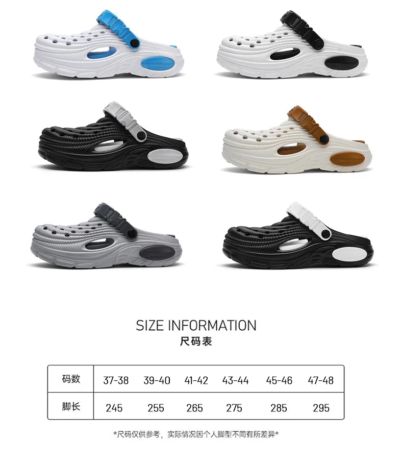 Mens Sandals Thick Bottom Slip Ons Fashion Slippers for Men Casual Clogs Man 2026 New Trendy Beach Shoes Comfortable Garden Shoe