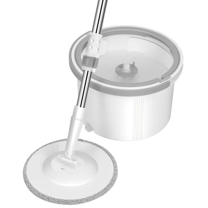Mops Floor Cleaning Water Separation 360 Spin Mop with Round Bucket Microfiber No Hand-Washing Automatic Dewatering Squeeze