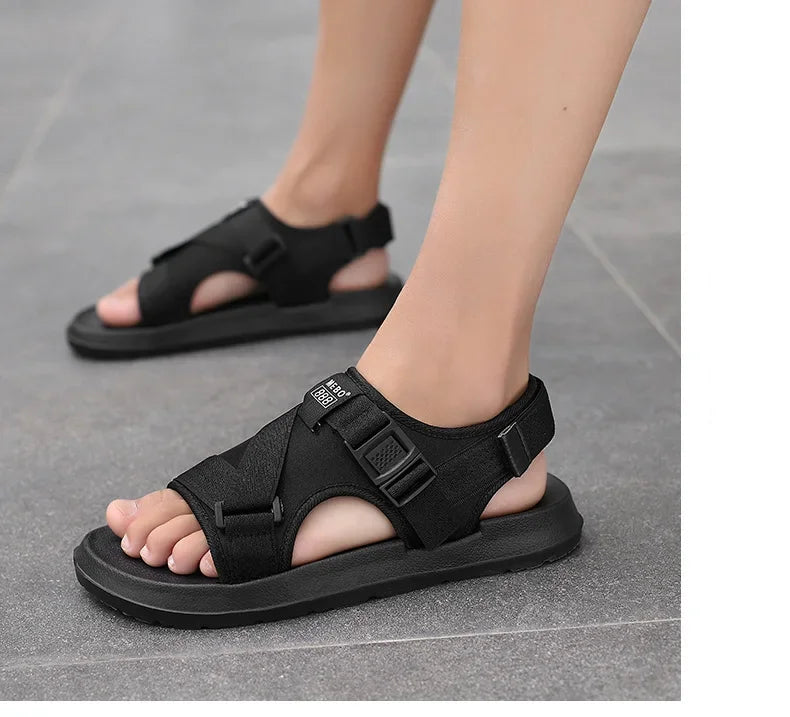 Summer Men Sandals Lightweight Open Toe Flat Mens Casual Shoes Outdoor Walking Sandals for Men Beach Shoes Size 39-45