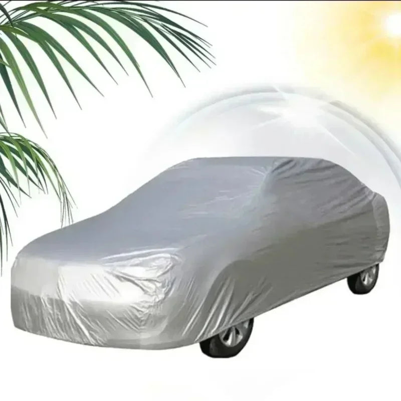 Car Cover Protection Outdoor Exterior Sun Snow UV Winter Summer SUV Sedan Auto Sunshade Dustproof Waterproof Black Silver