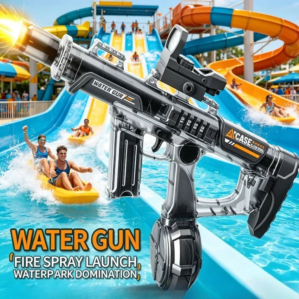 Powerful Electric Water Gun Full Continuous Shooting with Sensor Led Lights Outdoor Beach Water Battle Game for Children