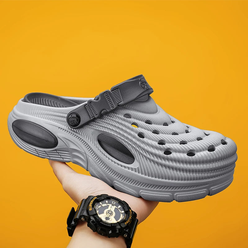 Mens Sandals Thick Bottom Slip Ons Fashion Slippers for Men Casual Clogs Man 2026 New Trendy Beach Shoes Comfortable Garden Shoe