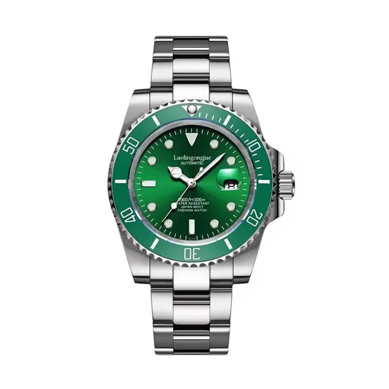 Luxury Men's Skeleton Automatic Mechanical Watch — Stainless Steel, Waterproof