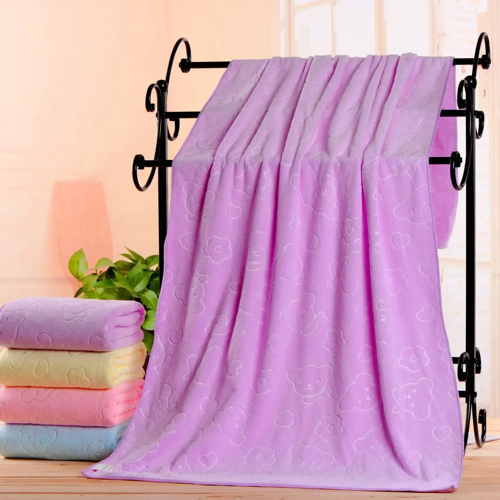 Embossed Towels Set  Quick Drying Towels Bath Towels Absorbent Soft and Comfortable Bathrobes Ultra-fine Fiber Towels Bathroom