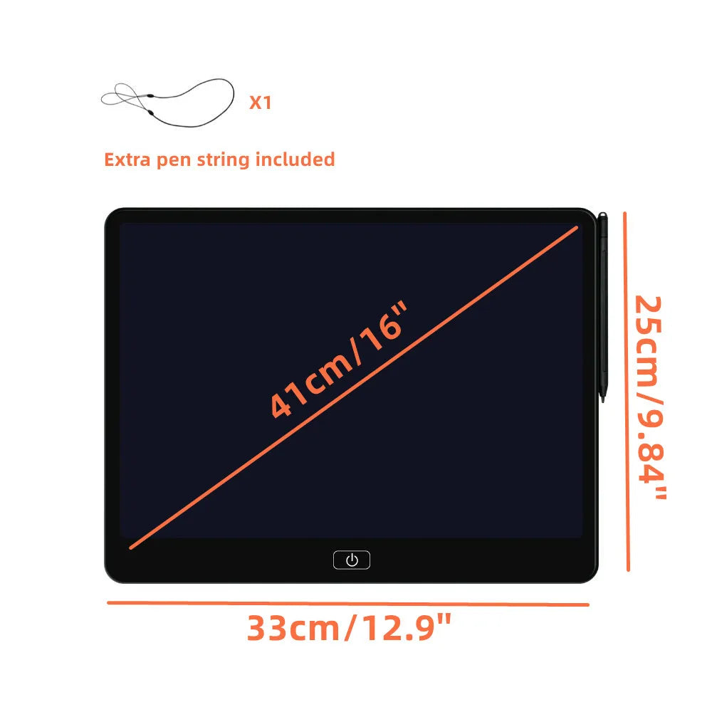 16" Kid-Friendly Single Color LCD Writing Tablet - Drawing & Learning Pad, Ideal for Birthday，Christmas, Or Halloween Gift