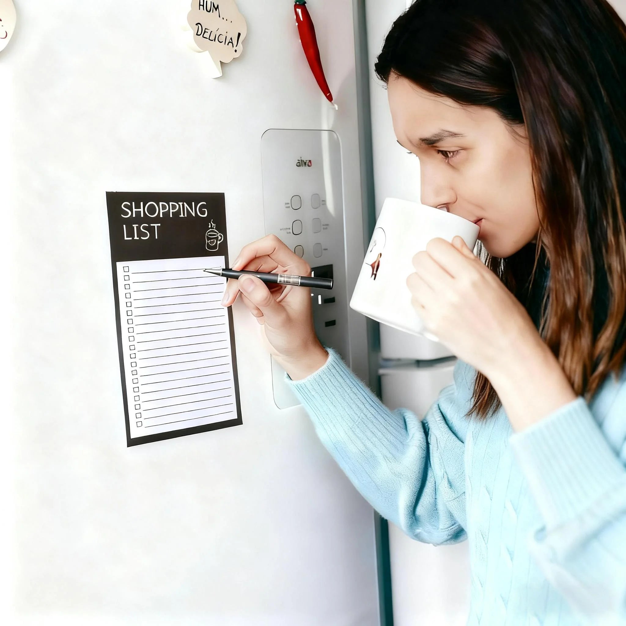Magnetic Fridge Message Board，Portable Memo Board Sticky Notes Tearable Magnet ，Home Kitchen Shopping List Office Memo Planner