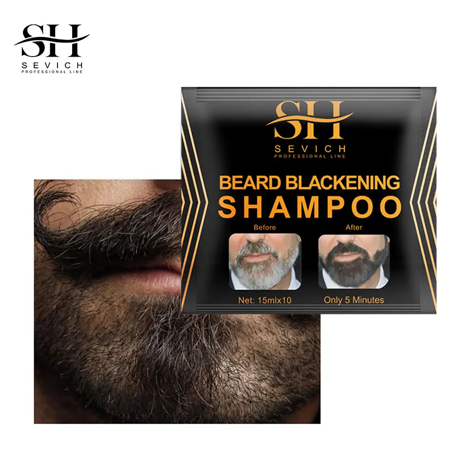 3 Minutes Black Beard Dye Cream Beard Paint Men Beard Coloring Dye Shampoo Natural Beard Cover Fast Permanent Gray Hair Dye