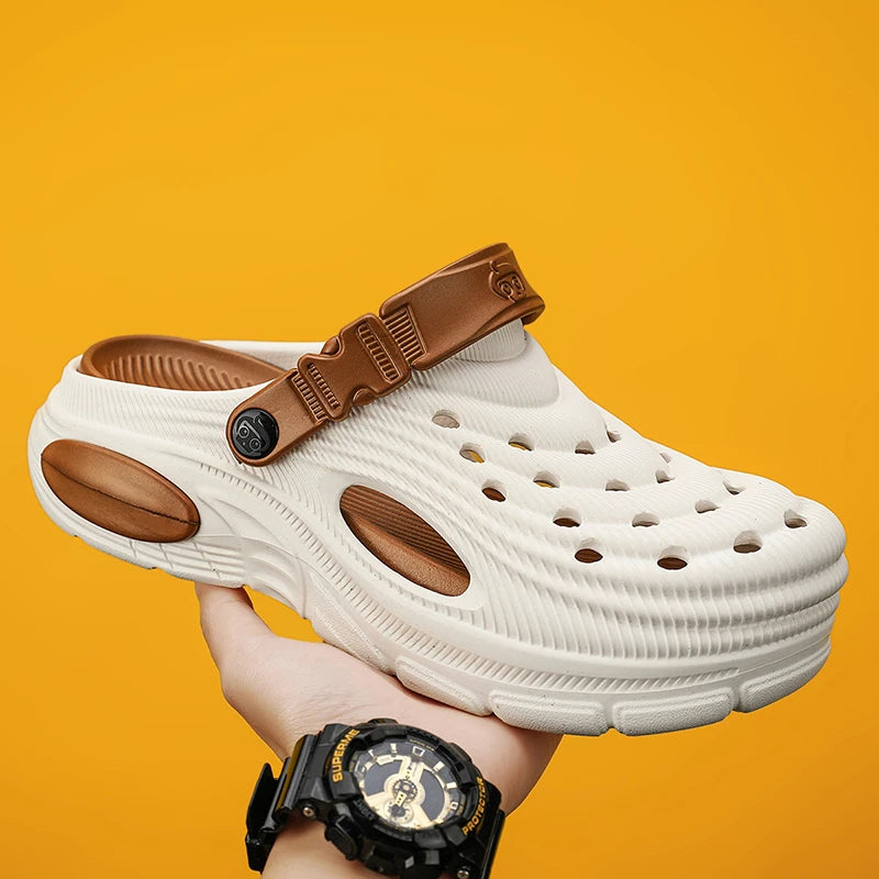 Mens Sandals Thick Bottom Slip Ons Fashion Slippers for Men Casual Clogs Man 2026 New Trendy Beach Shoes Comfortable Garden Shoe