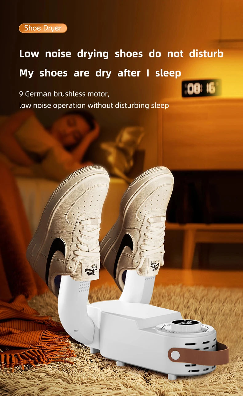 Household Shoe Warmer Heater Quick Drying Deodorizing Sterilizing Shoe Dryer Intelligent Timer Shoe Dryer Adjustable Dryer