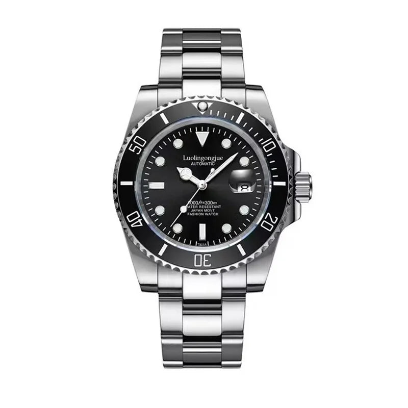 Luxury Men's Skeleton Automatic Mechanical Watch — Stainless Steel, Waterproof