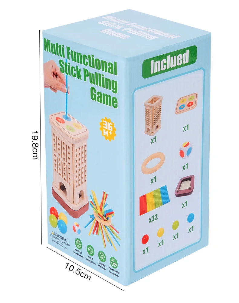 Montessori Game Wooden Board Game Multiplayer for Kids 4-8 Math Educational Fine Motor Skill Toy for Girl Boys Classic Fun Games