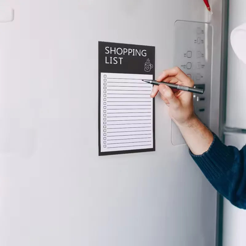 Magnetic Fridge Message Board，Portable Memo Board Sticky Notes Tearable Magnet ，Home Kitchen Shopping List Office Memo Planner