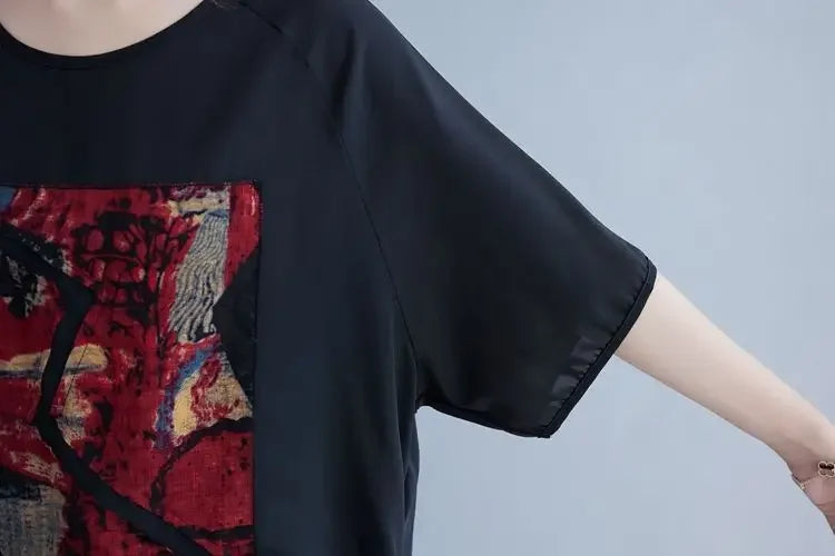 Women summer 2025 new short-sleeved thin loose T-shirt top