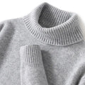 High-neck Men's 100% Pure Cashmere Sweater Autumn Winter Thick and Loose Knitted High-end Base Layer Men's All-cashmere Sweater