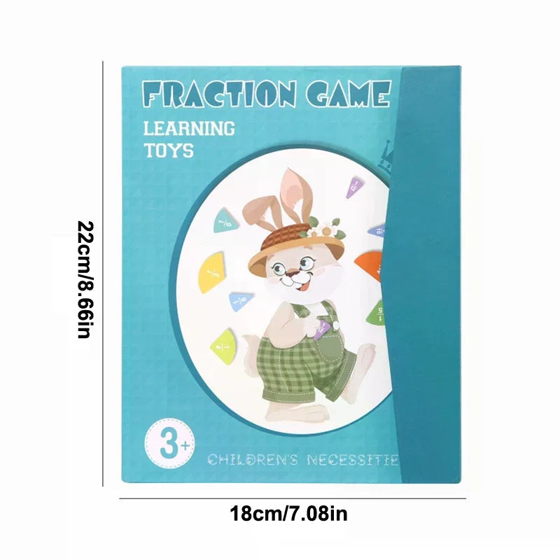 Montessori Magnetic Fraction Learning Math Toys Montessori Arithmetic Teaching Aids Wooden Book Educational Toys for Children