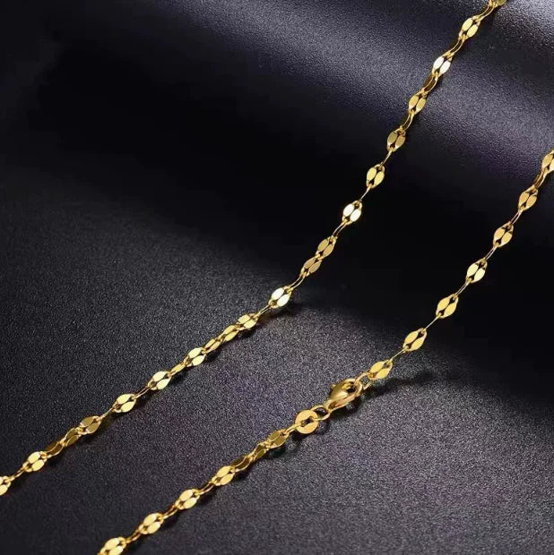 18k gold chains necklace karat gold necklaces for women shiny chains birthday gift