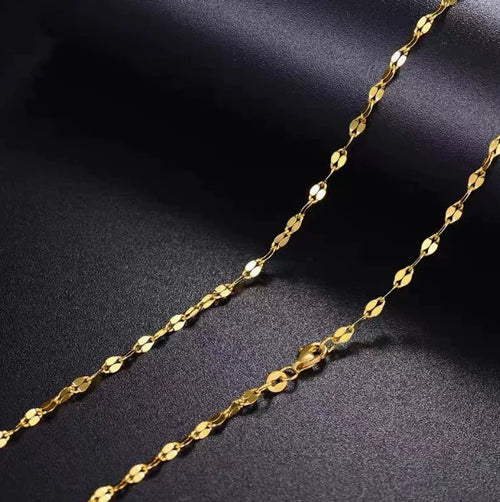 18k gold chains necklace karat gold necklaces for women shiny chains birthday gift