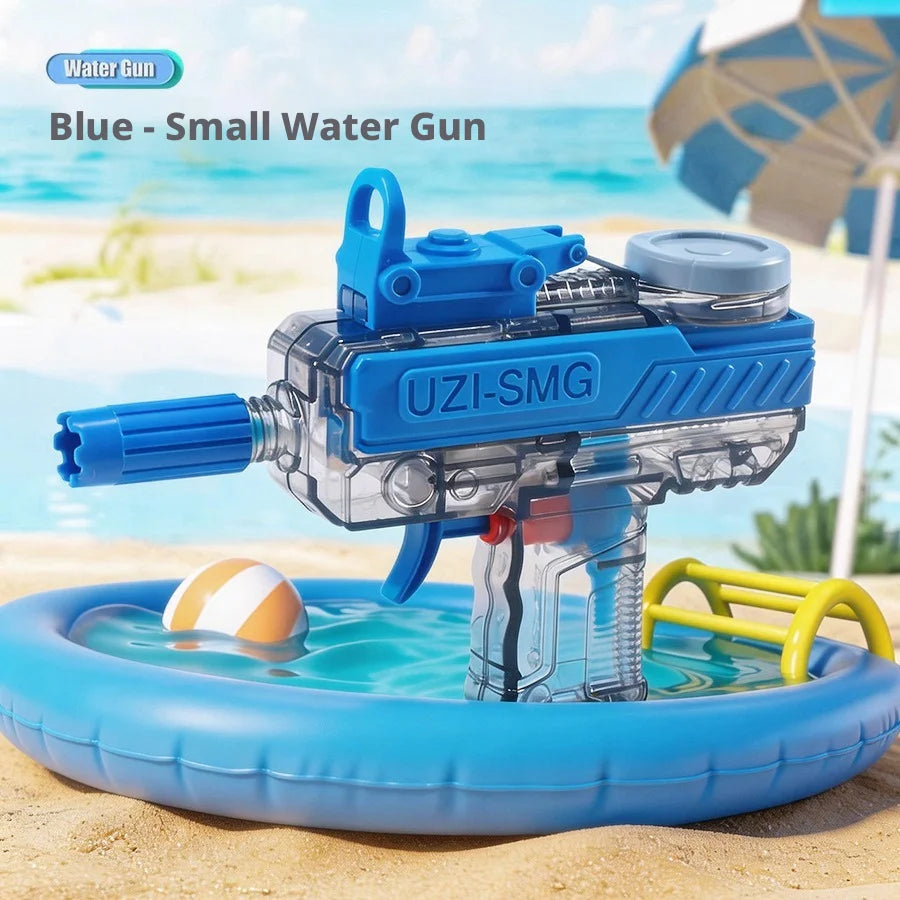 Summer UZI Water Gun non Electric Pistol High-pressure Full Automatic Shooting Water Beach Toy Gun For kid Adult birthday presen