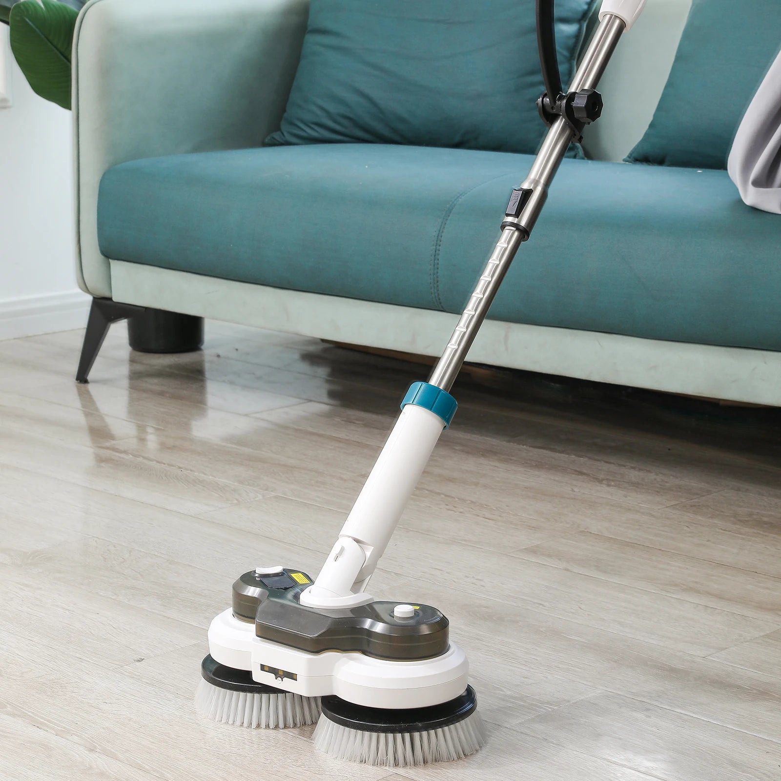 Cordless Electric Power Scrubber & Mops for Floor Cleaning, Automatic Spin Mops with Smart Display and LED light, No battery
