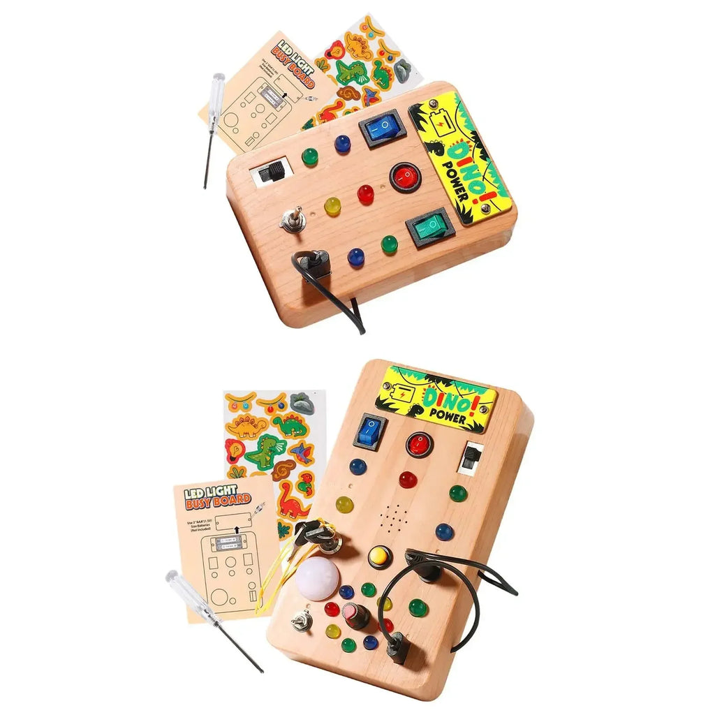 Children's Montessori LED light busy board simulation switch power board light button intelligence early education learning toys