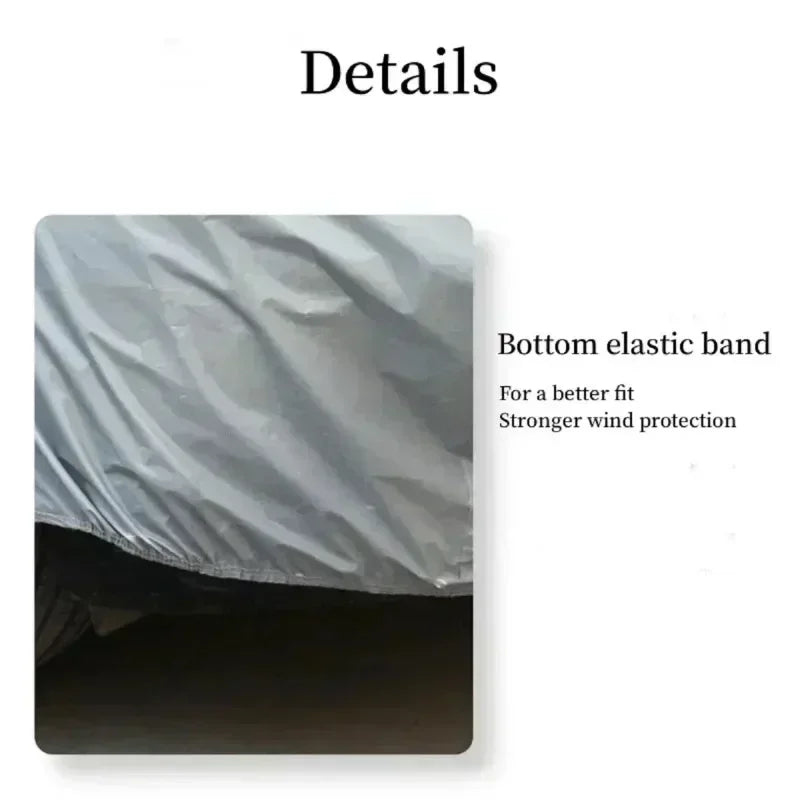 Car Cover Protection Outdoor Exterior Sun Snow UV Winter Summer SUV Sedan Auto Sunshade Dustproof Waterproof Black Silver