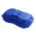 【Blue Microfiber Chenille Car Wash Sponge】1PC Auto Cleaning Pad | Absorbent Gloves | Styling Accessory