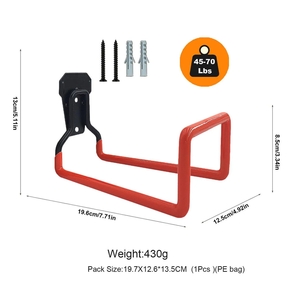 Water Hose Holder Hook Organizer Iron Wall Mounted Utility Hanger for Equipment Power Tools Ropes Outside Yard Garden Tools