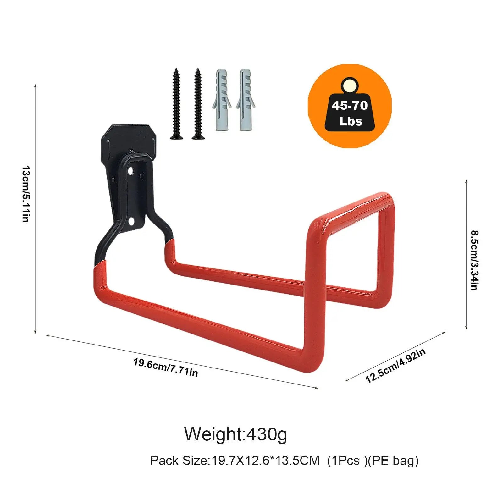 Water Hose Holder Hook Organizer Iron Wall Mounted Utility Hanger for Equipment Power Tools Ropes Outside Yard Garden Tools