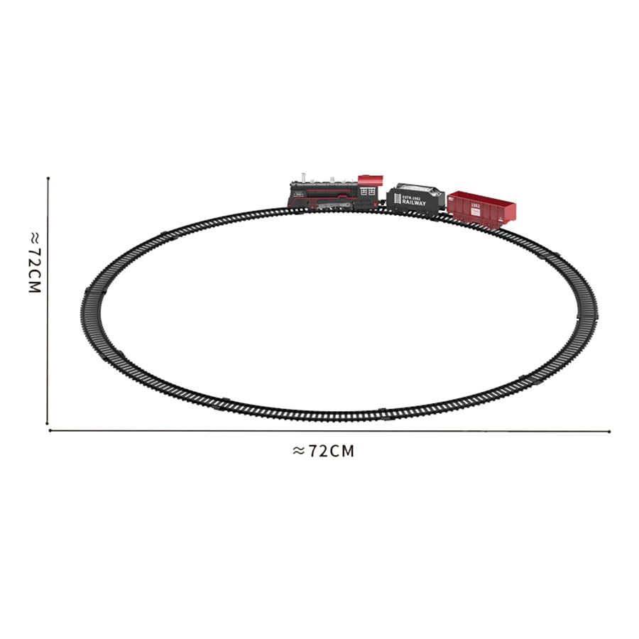 Electric Train Rail Car Simulation Retro Model Train High Speeds Rail Toy Boy Set