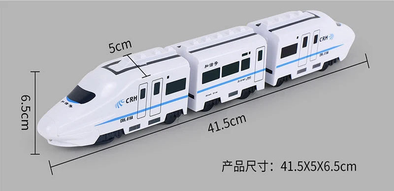 Kids DIY Simulation High Speeds Railway Train Toy Car Electric Sound Light Model Train Educational Toys Boys Girls Gift Birthday