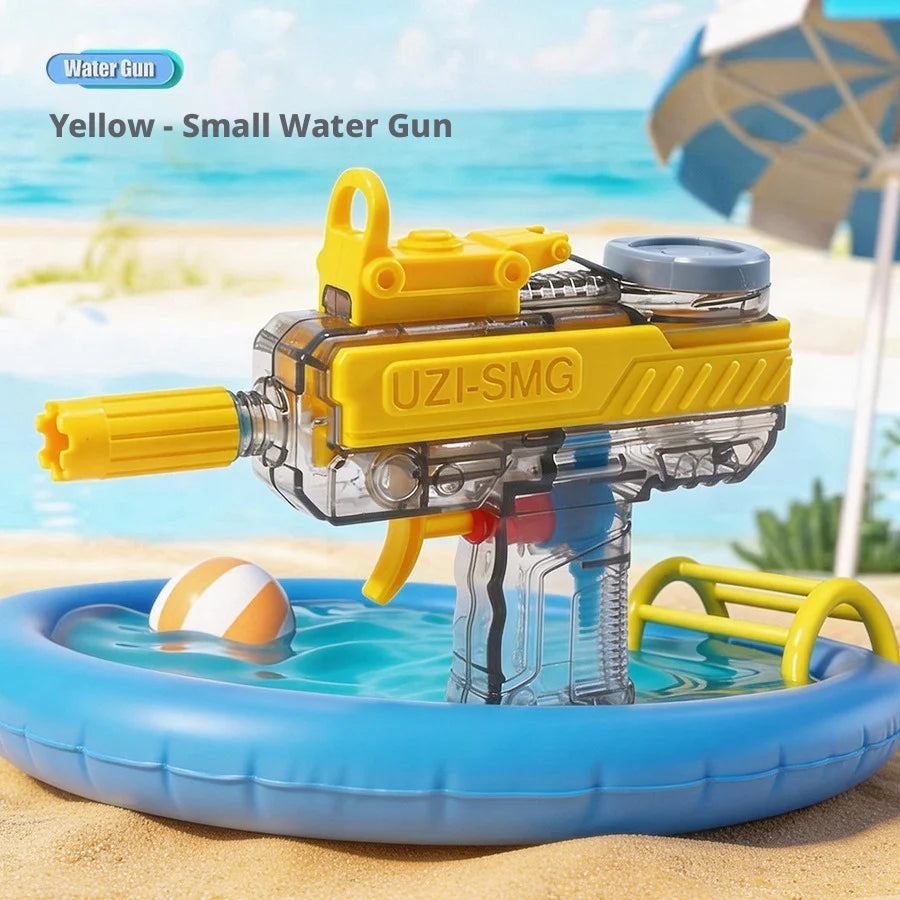 Summer UZI Water Gun non Electric Pistol High-pressure Full Automatic Shooting Water Beach Toy Gun For kid Adult birthday presen