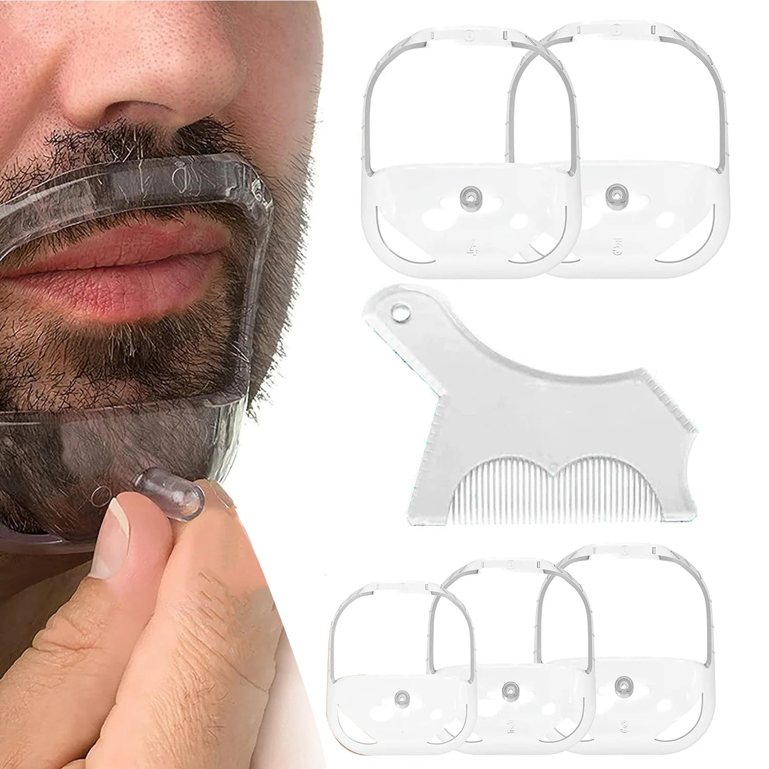 Beard Shaper Kit for Beard Shaping & Styling, Beard Lineup and Guide Tool for Men beard outliner