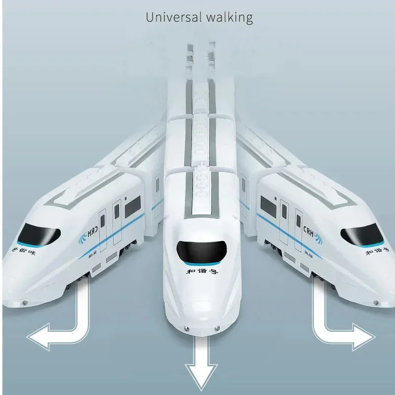 Kids DIY Simulation High Speeds Railway Train Toy Car Electric Sound Light Model Train Educational Toys Boys Girls Gift Birthday