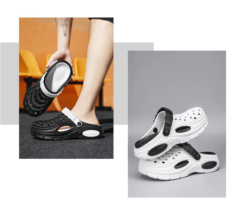Mens Sandals Thick Bottom Slip Ons Fashion Slippers for Men Casual Clogs Man 2026 New Trendy Beach Shoes Comfortable Garden Shoe