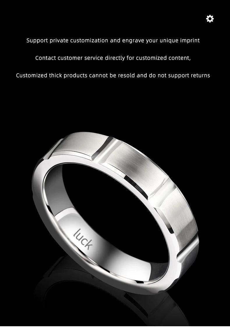 Rings For Men Original Fashion Male Classic 5mm Fine Jewelry Narrow Wedding Engagement Jewelry,Engraving