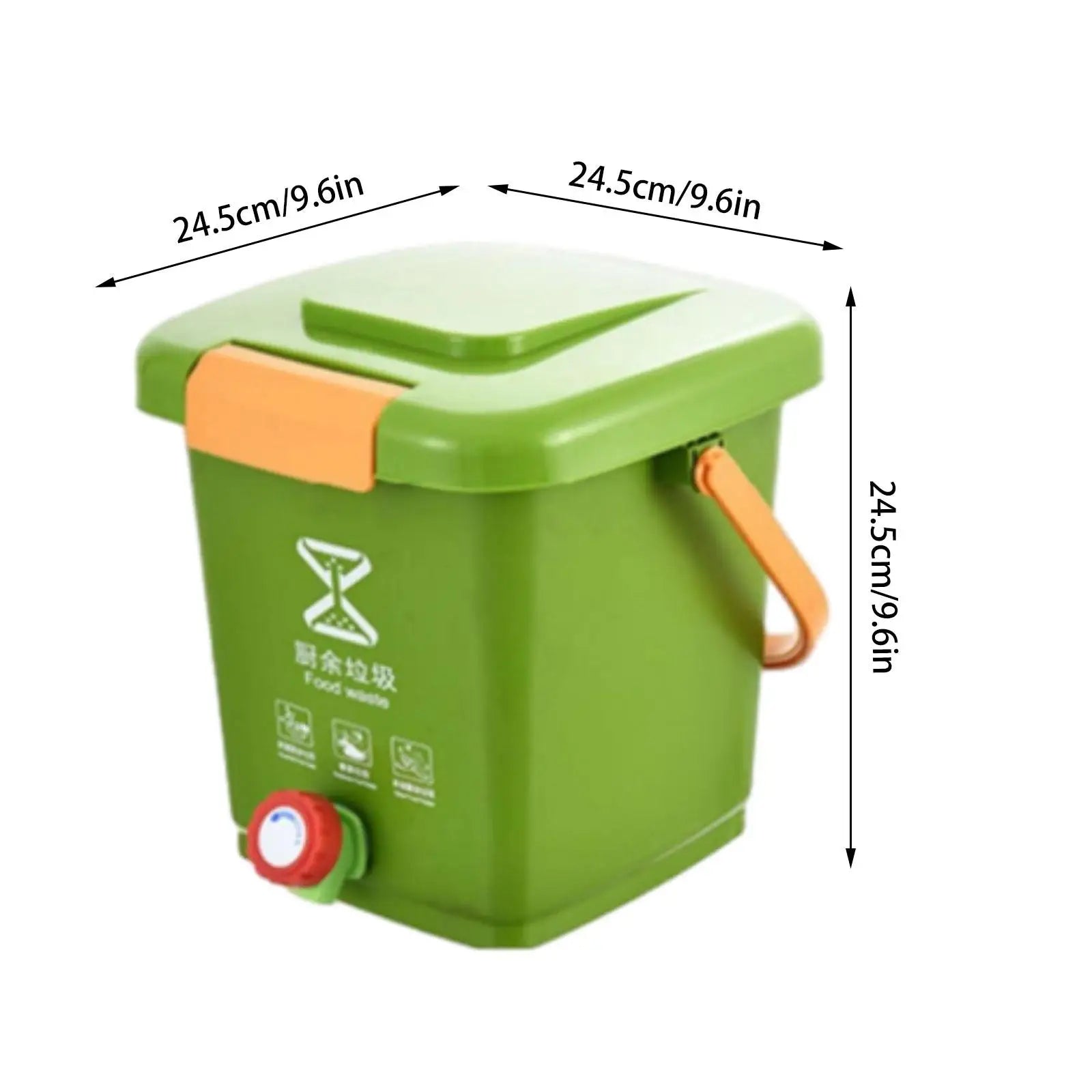 Kitchen Compost Bucket Waste Bin Wide Diameter Thickened Stylish Garbage Can Counter Compost Bin for Kitchen Countertop Home