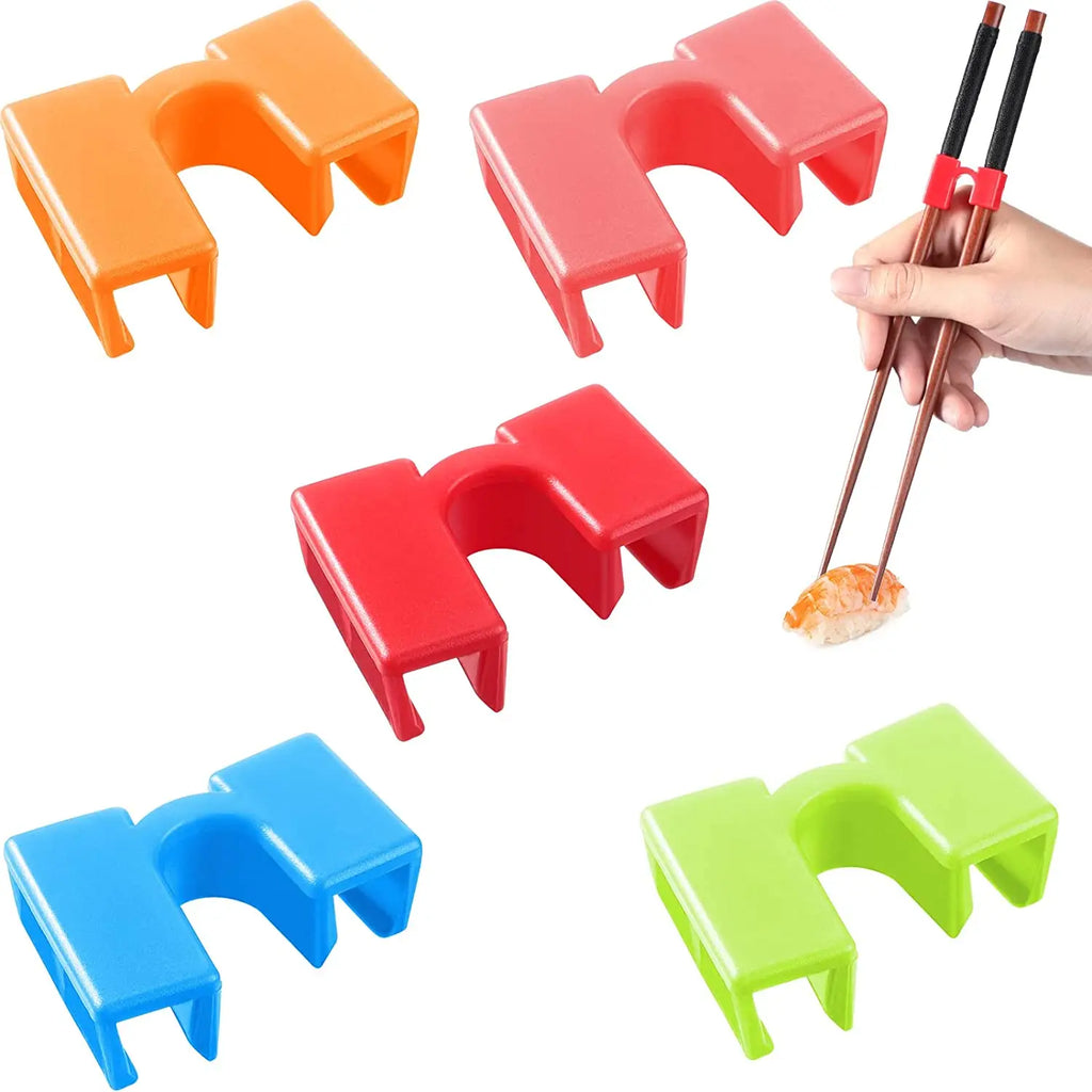 5PCS Training Chopsticks Replaceable Practice Chopsticks Plastic Non Slippery Heat Resistant Training Chopstick Right Left Hand