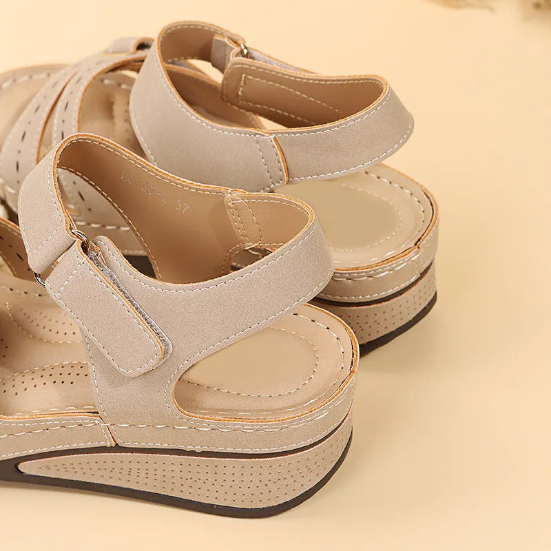 Summer Wedge Sandals for Women 2025 New Fashion Non Slip Beach Shoes Woman Lightweight Casual Platform Sandalias Mujer Plus Size