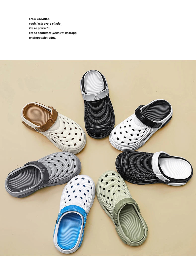 Mens Sandals Thick Bottom Slip Ons Fashion Slippers for Men Casual Clogs Man 2026 New Trendy Beach Shoes Comfortable Garden Shoe