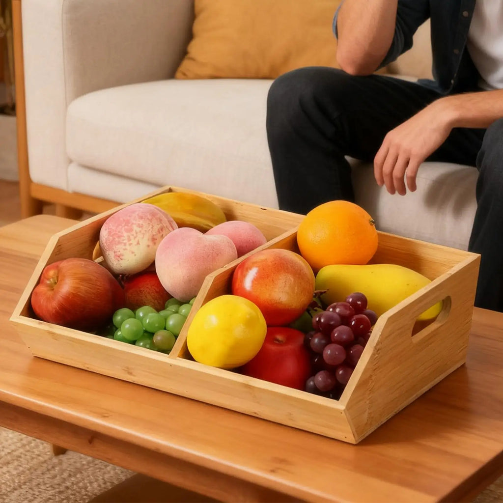 Pantry Organizer Bins Stackable Wooden Container Storage Pantry Bins for Kitchen Bathroom Food Snack Potato Onion Home