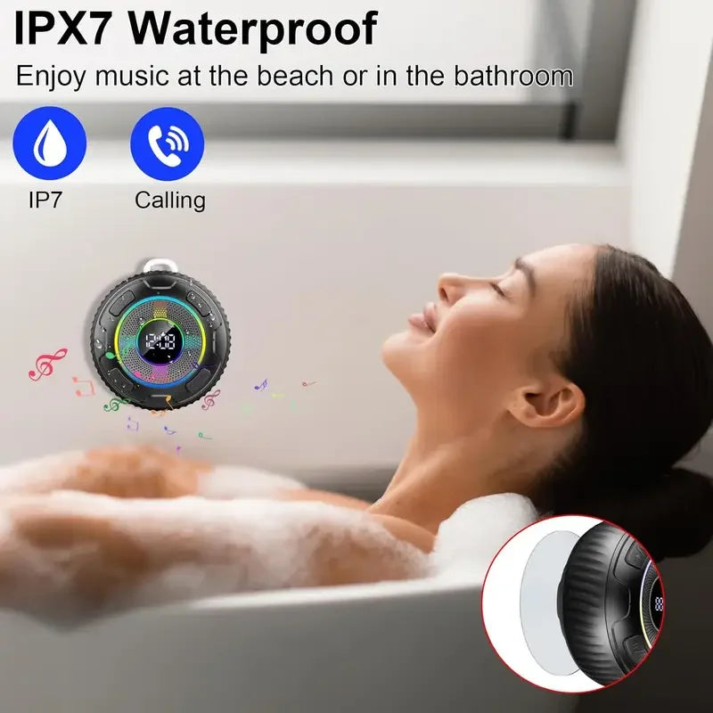 2026 Wireless Speaker S5 IPX7 Waterproof ENC Speakers IPX7 Waterproof Built-in Mic 10 hours Bluetooth Shower Speakers subwoofer