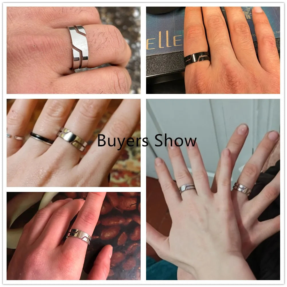 Skyrim Stainless Steel Ring for Men Women Black Minimalist Casual Finger Ring 2025 Couple Jewelry Wedding Gift for Lover