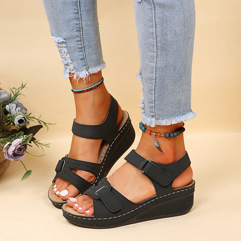 Summer Wedge Sandals for Women 2025 New Fashion Non Slip Beach Shoes Woman Lightweight Casual Platform Sandalias Mujer Plus Size