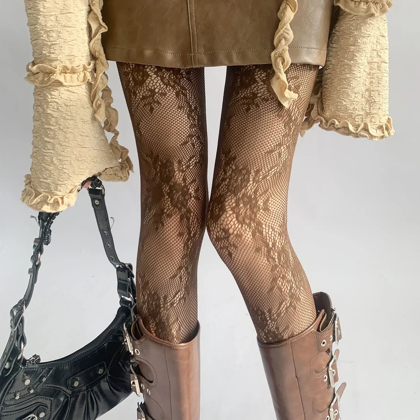 2025 New Tights Women Sexy Lace Floral Thigh High Stockings Pantyhose Lingerie Hosiery Mesh Fishnet Stockings Women Tights